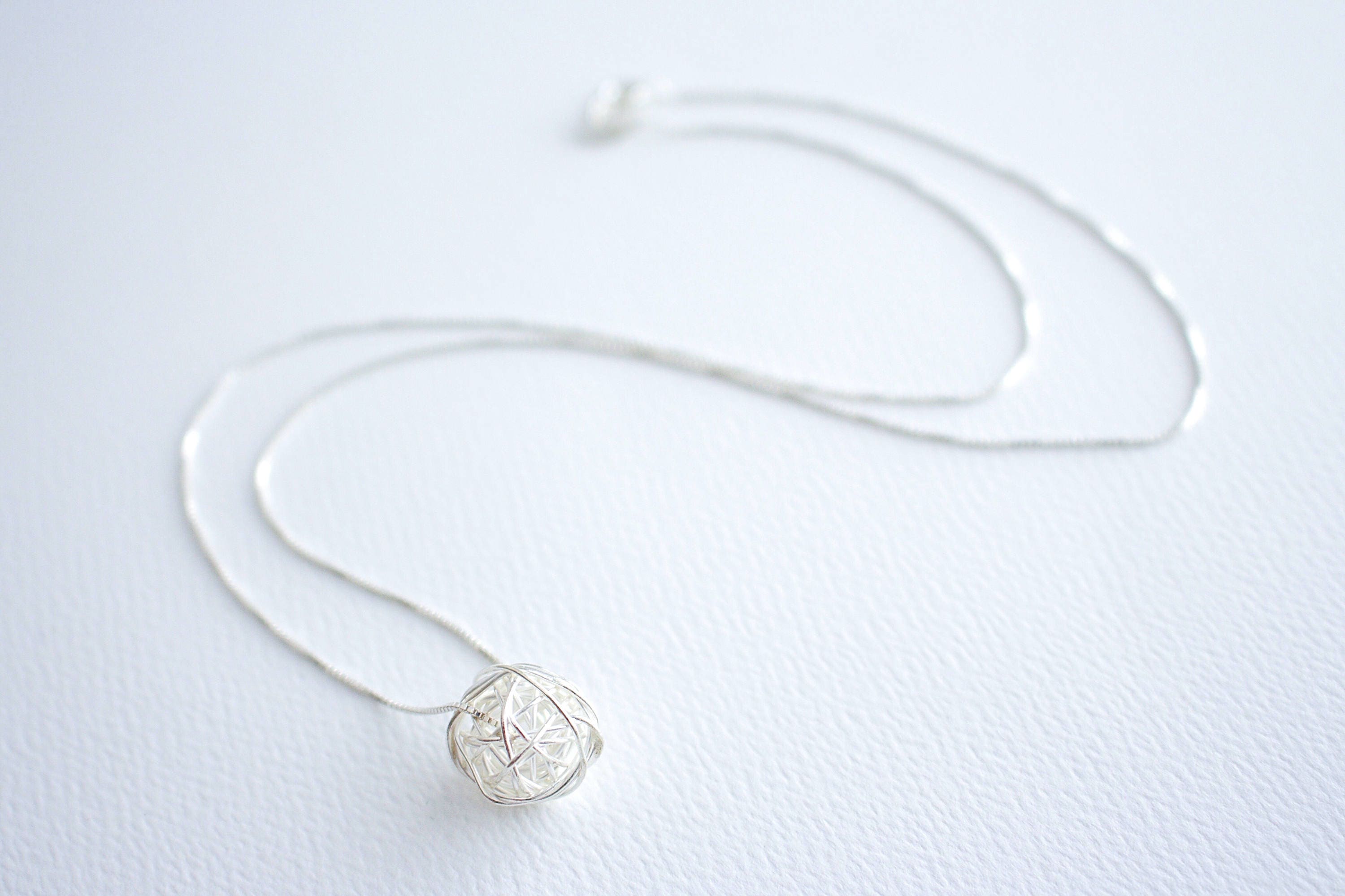 Collana Donna A Sfera In Argento, Con Alamari E Ciondolo A Forma Di Palla, Catena 45+5 Cm, Gioiello Punk E Armonia, Per Ragazze E Mamme