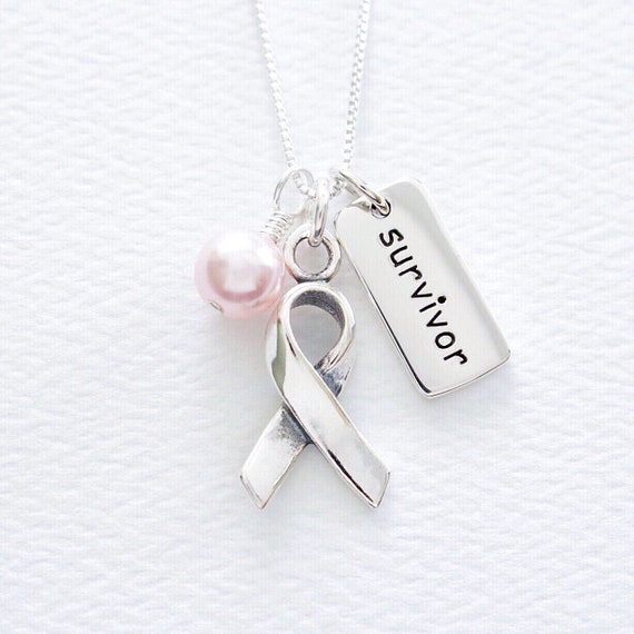 1/10ct tw Diamond Breast Cancer Awareness Necklace in 14K White and Pink  Gold NDFT04113 - Ramsey's Diamond Jewelers