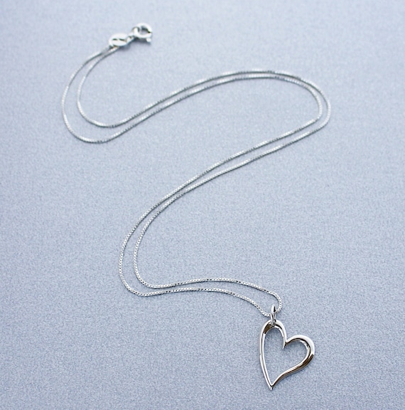 Violet Sterling Silver Heart Necklace – Kluban Jewelry