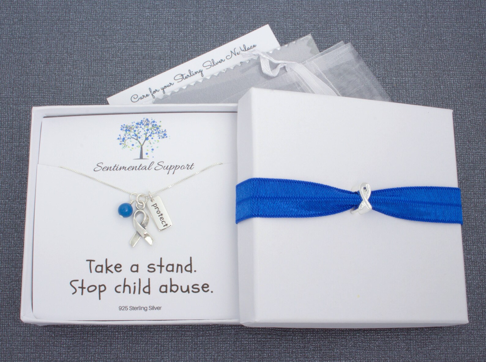 Child Abuse Neglect Bullying Prevention Awareness Sterling Silver ...