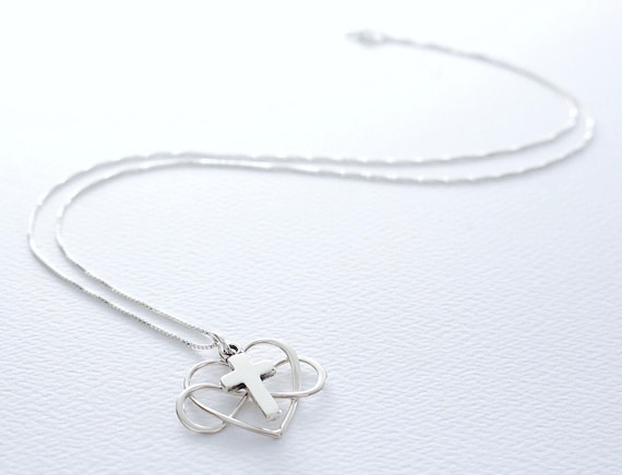 Ciondolo croce fiamma in argento sterling 925