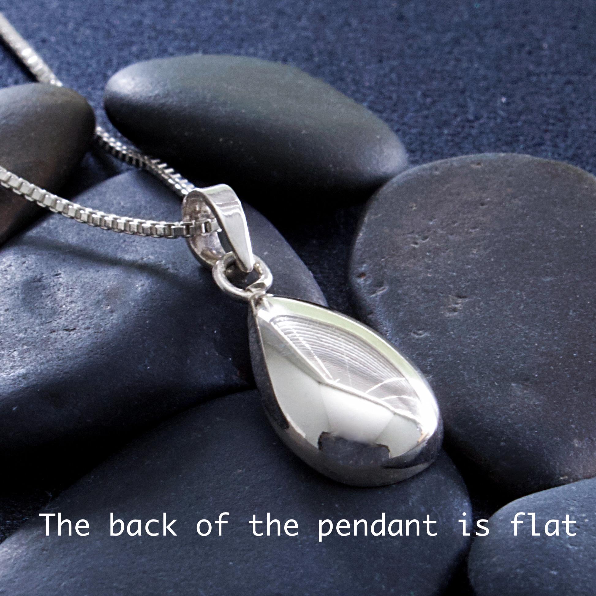 DROPLET PENDANT NECKLACE-SILVER925-ネックレス Sterling Silver Teardrop Necklace, Raindrop Necklace, Water