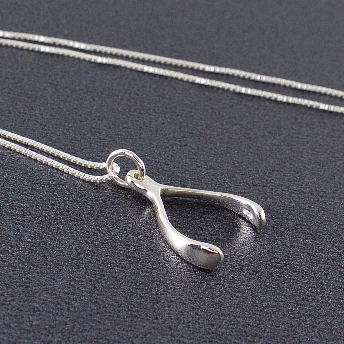 Sterling Silver Wishbone Necklace - Main Image