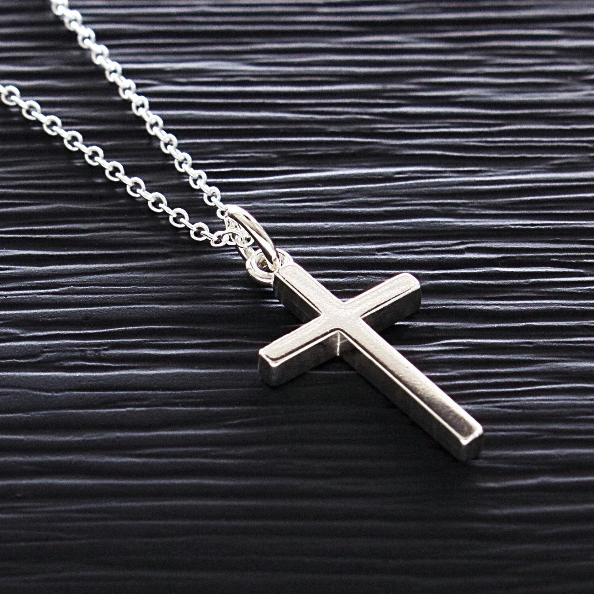 URONE Collana Croce Della Fede In Argento 925 Con Cuore - Gioiello Religioso Per Donna, Catena Regolabile - 3