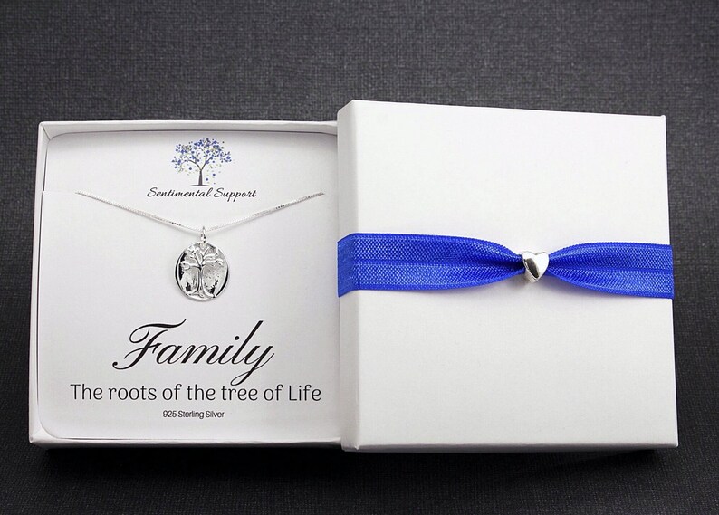 Tree of Life Sterling Silver Round Pendant Necklace, FREE SHIPPING