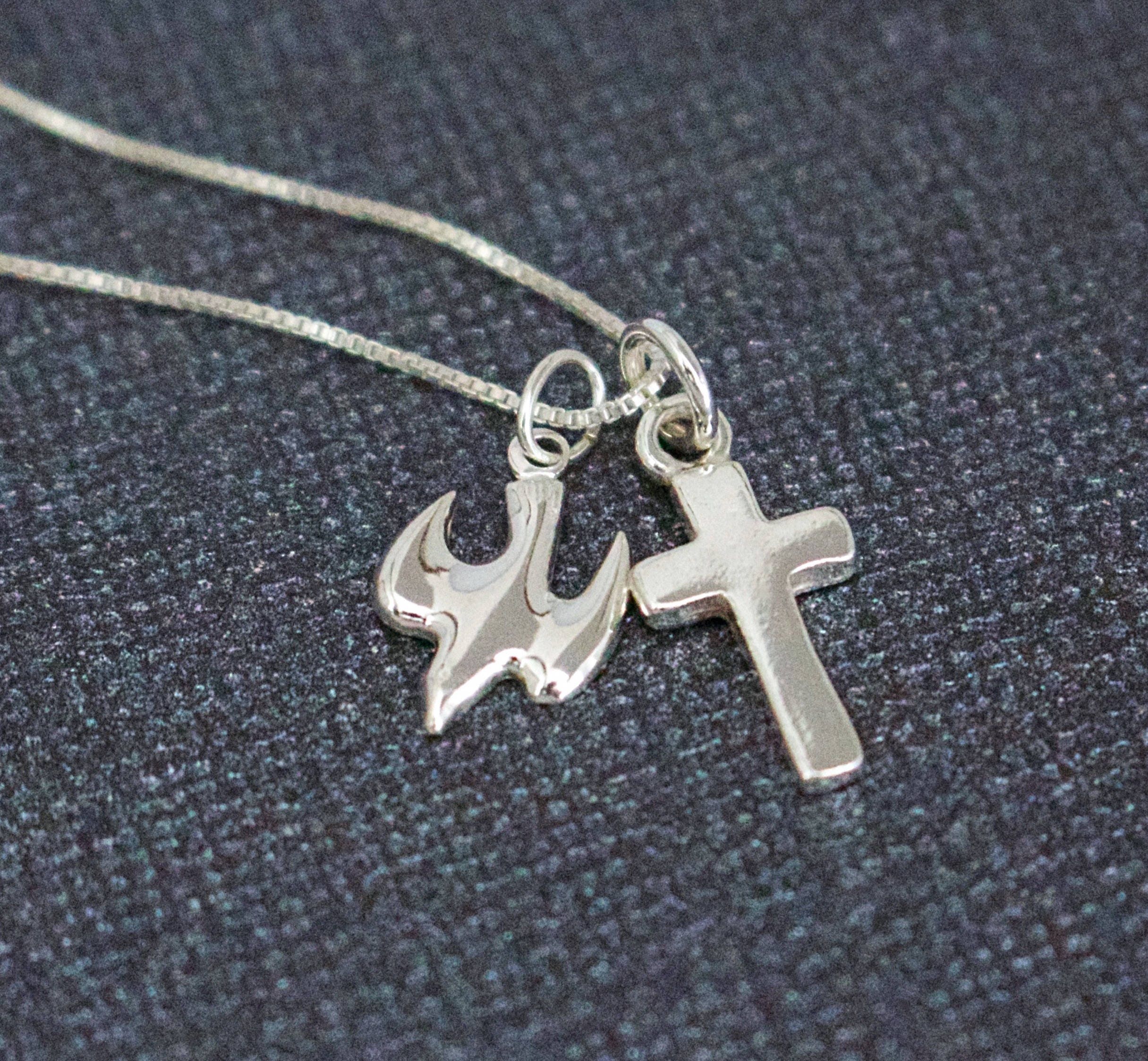 YL Cross and Dove Necklace 925 Sterling Silver Crucifix and Leaf Pendant  Necklace for Women,45-48CM : Amazon.co.uk: Fashion