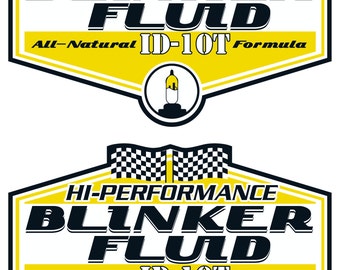 2  High Performance  Blinker Fluid Decals