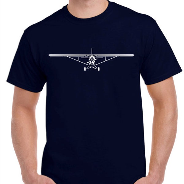 Vintage Piper Cub Airplane Tee Shirt  FREE SHIPPING