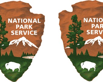 2 National Park Service Decals  FREE SHIPPING