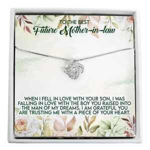 Future Mother-in-Law Necklace, Sterling Silver Pendant (With Message Card)