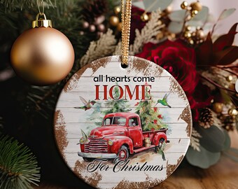 Christmas Ornament: Personalized Ceramic Decoration (Photo or Text)