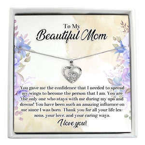Mom Gift - Personalized Sterling Silver Pendant Necklace with Spa Gift Box - Delicate Mother&#39;s Day Gift for Her