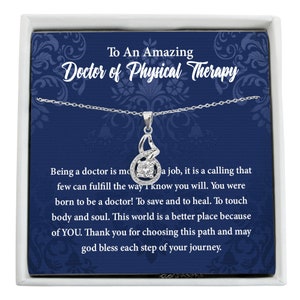 Physical Therapist Necklace: Sterling Silver Pendant - Optional Spa Gift Box