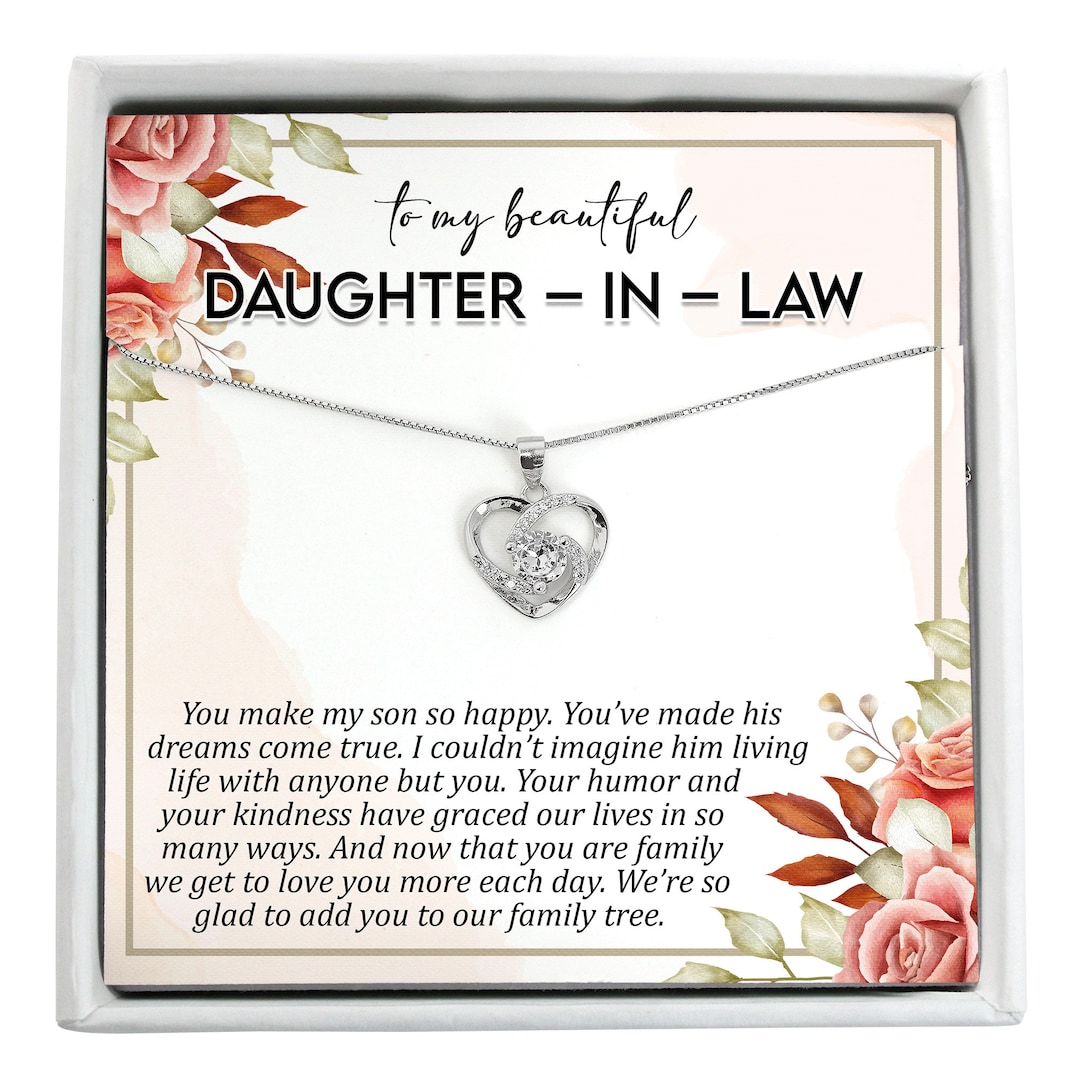 Sterling Silver Pendant Necklace: Daughter-in-law Gift With Message Card 