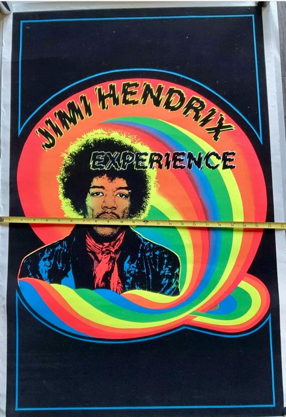 Vintage Jimi Hendrix #957 Funky Poster 1988 Jimi Hendrix