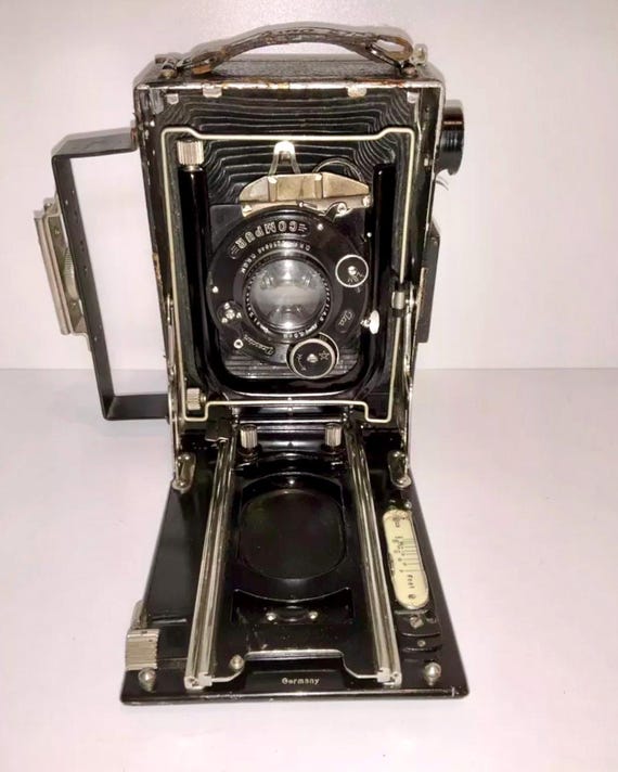 Vintage Ica Dresden Film Camera Lens Compur Tessar 1:4.5 Carl