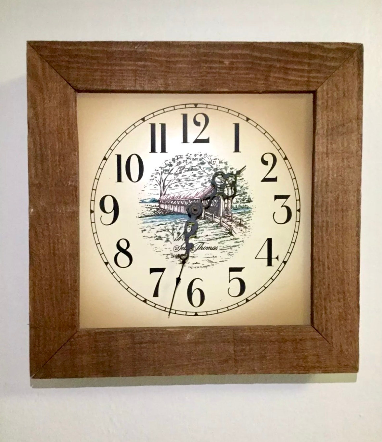 Rare Vintage Seth Thomas Art Deco Electric Wall Clock Etsy UK