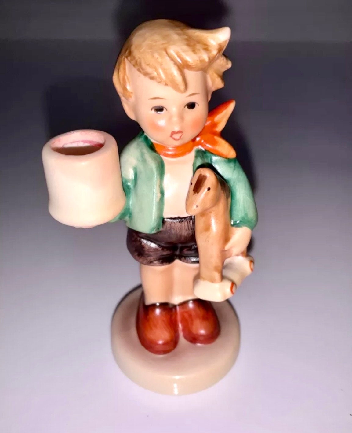 Hummel by Goebel Figurine TMK-5 #117 Boy With Horse Candle Holder