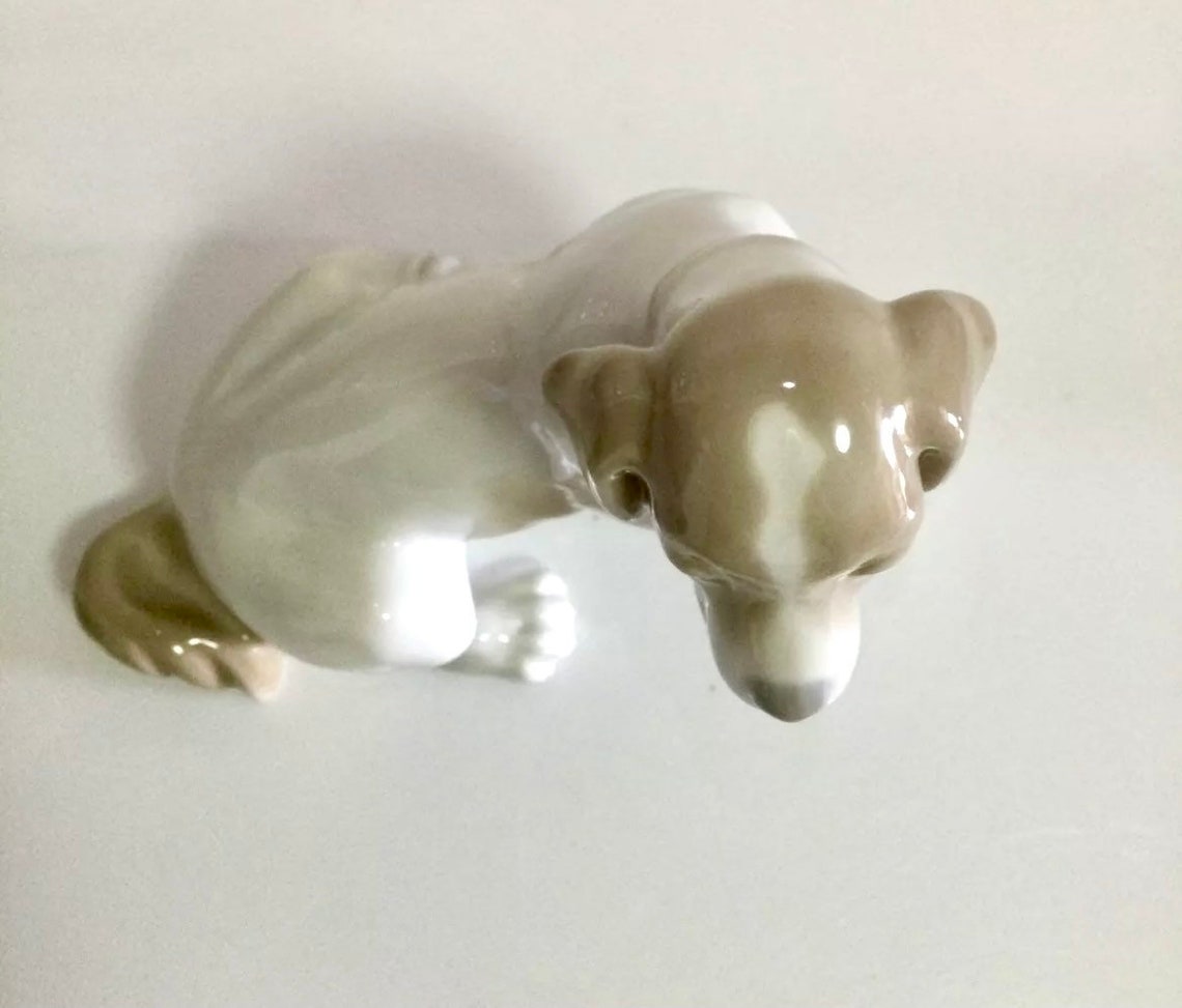 Very Rare NAO By Lladro 1964 Sitting Dog Figurine Spain Etsy