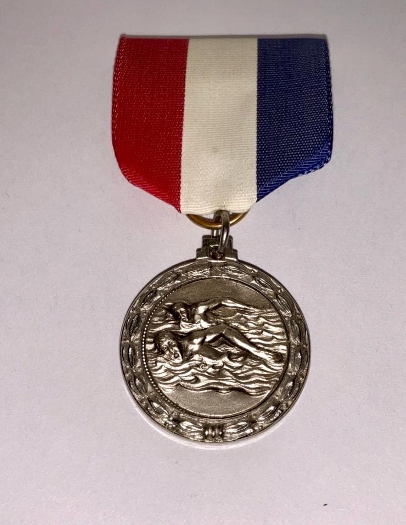 Vintage Swimming Medal - Etsy