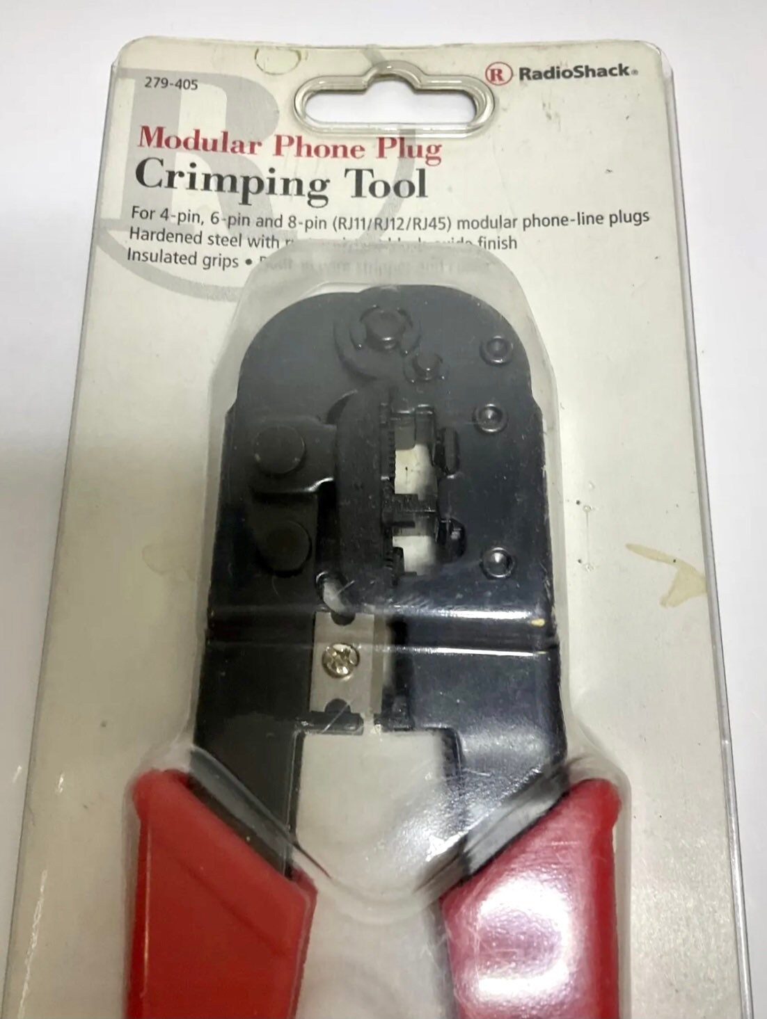 RadioShack Modular Phone Plug Crimping Tool 279-405 Rj11 Rj12 Rj45 for sale online 