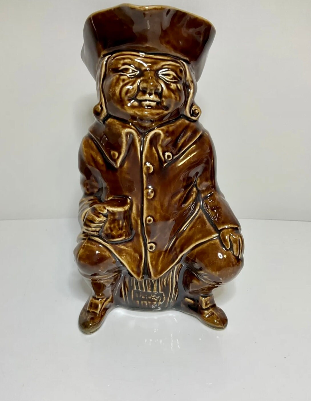 Toby Ridgway Vintage Rare Ridgway Sterling Pottery Character Toby Jug Mug Brown ...