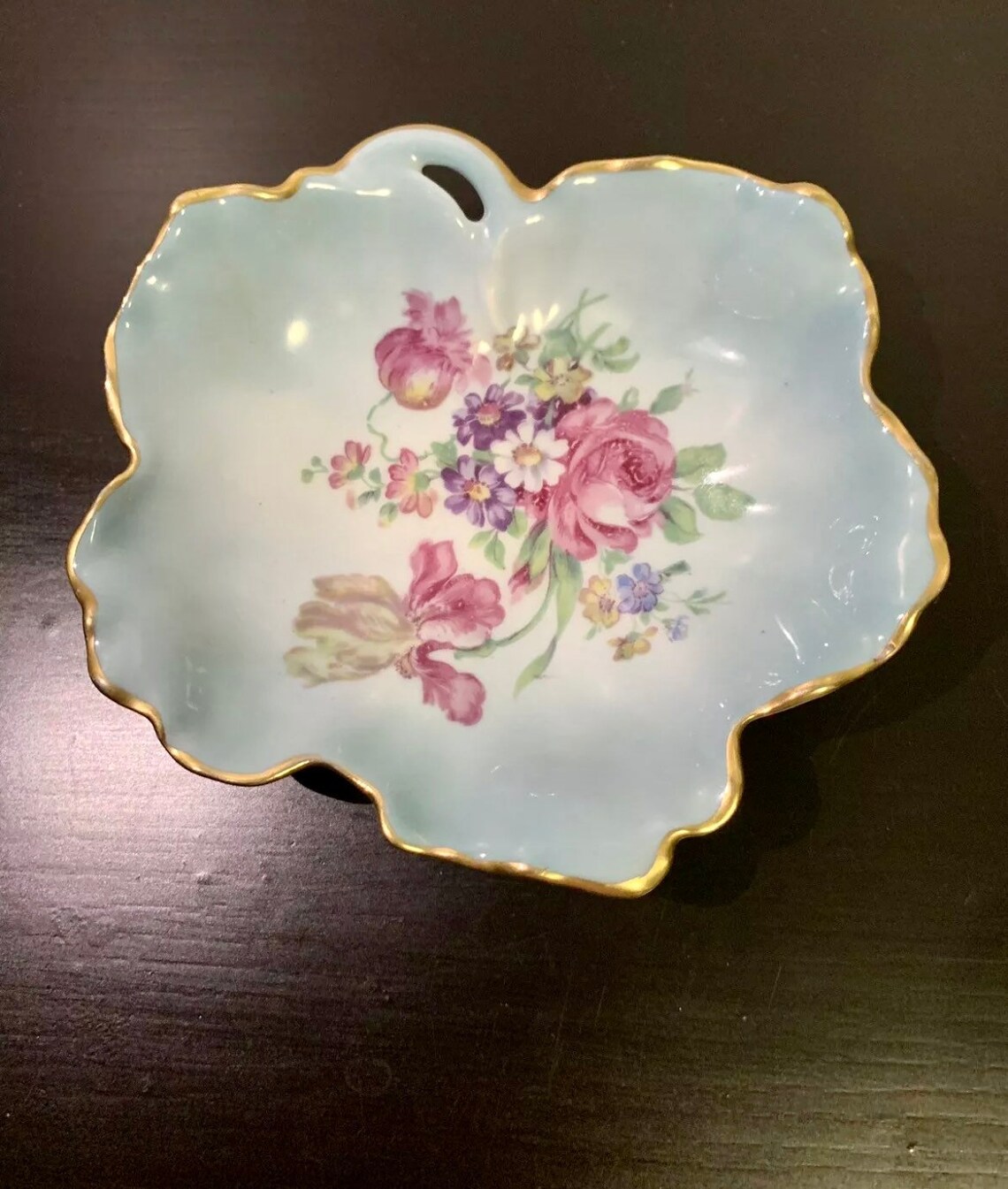 Vintage Limoges RARE Leaf Shaped Candy Dish Etsy