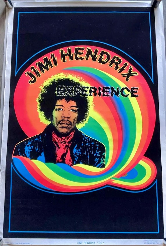Vintage Jimi Hendrix #957 Funky Poster 1988 Jimi Hendrix