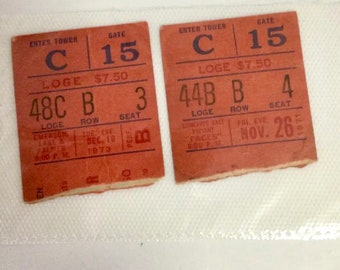 Vintage 2 Emerson Lake & Palmer  FACES Concert Ticket Stub Madison Square Garden