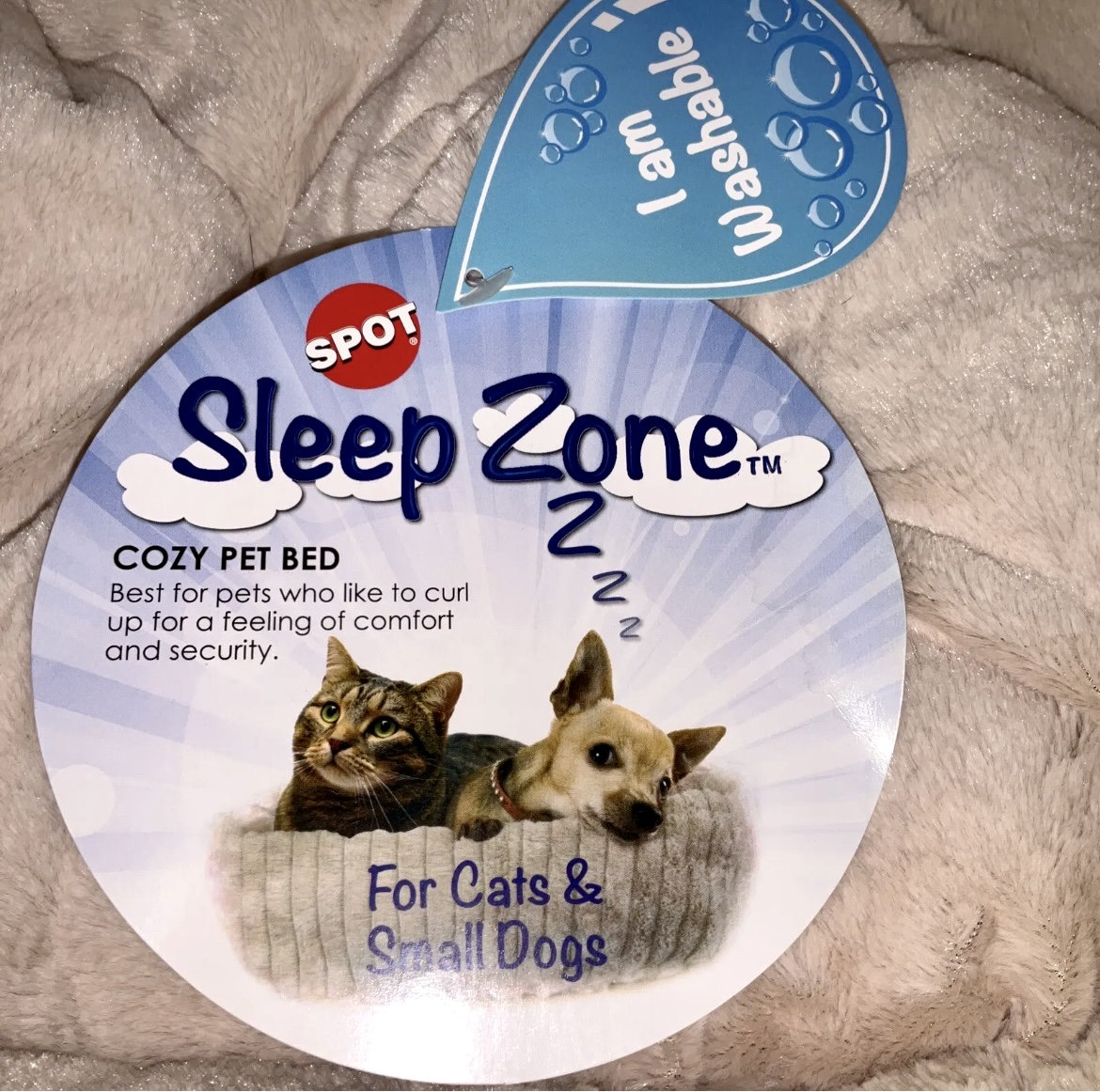 Spot sleep zone top cozy pet bed