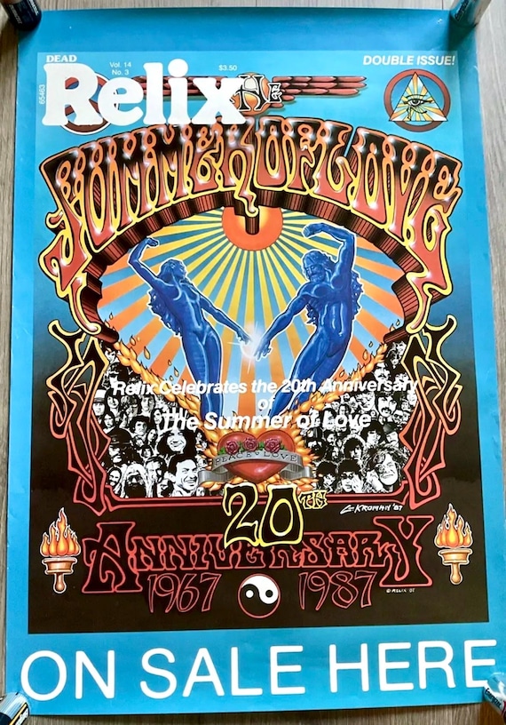 The Summer of Love 20th Anniversary Poster Relix Magazine Gary