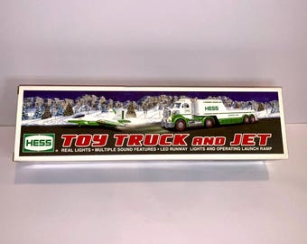 New HESS 2010 Toy Truck And Jet Lights  Sounds Launch Ramp