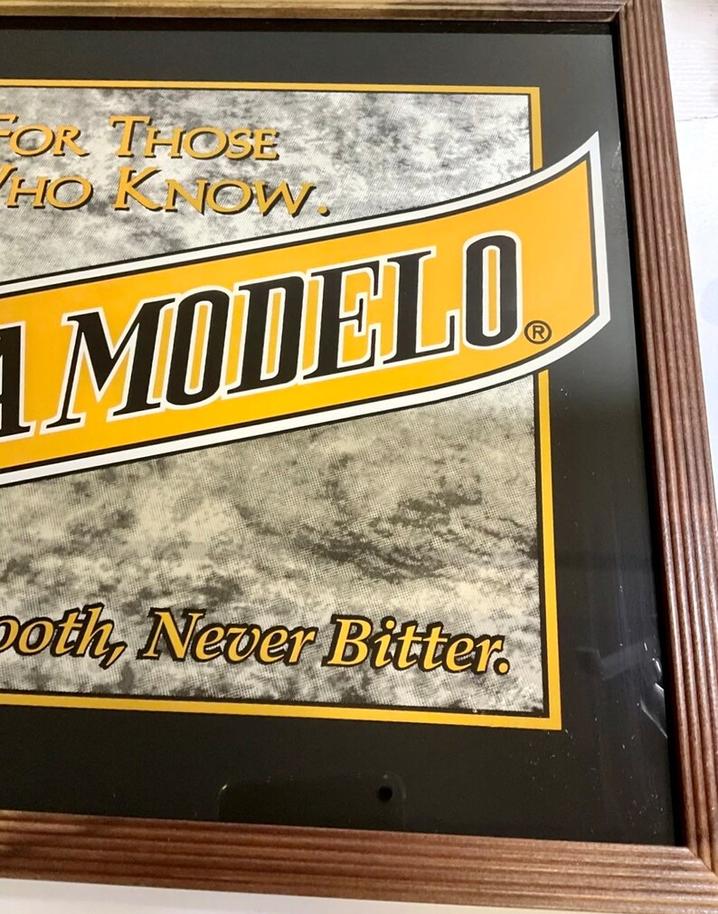 Vintage Negra Modelo Beer Mirror Bar Sign Advertising Etsy