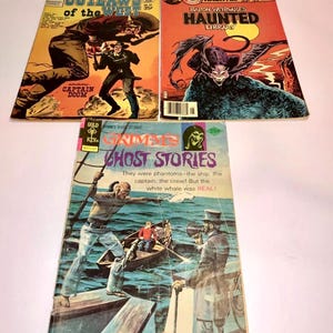 Vintage Comic Lot 3 Haunted #36 Outlaws West #84 Grimm Ghost Stories