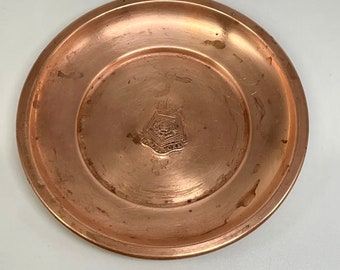 Vintage  Rare HMS Diadem Copper Ashtray-Dish Navy / Nautical
