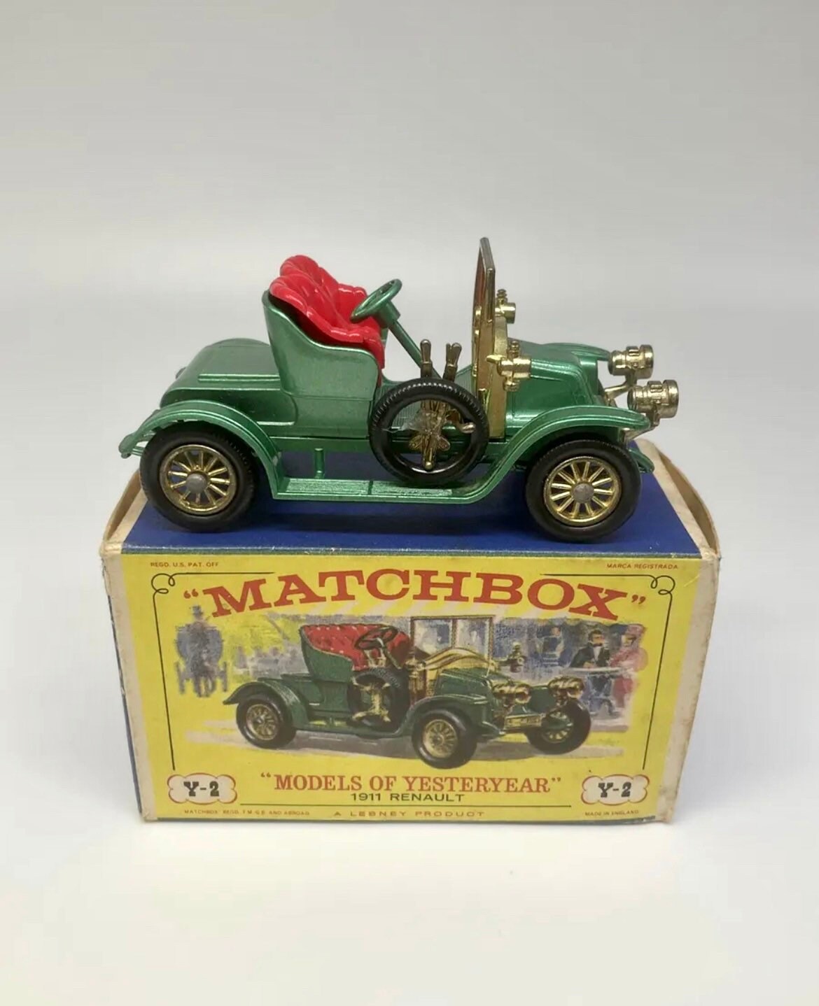 Vintage Matchbox Models of Yesteryear Y 2 1911 Renault in Box Etsy