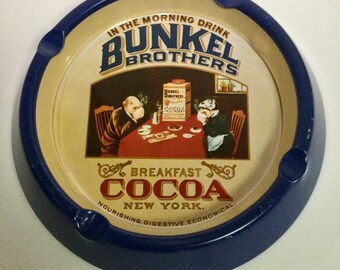 Vintage  Bunkel Brothers Breakfast Cocoa Ashtray, Made in England