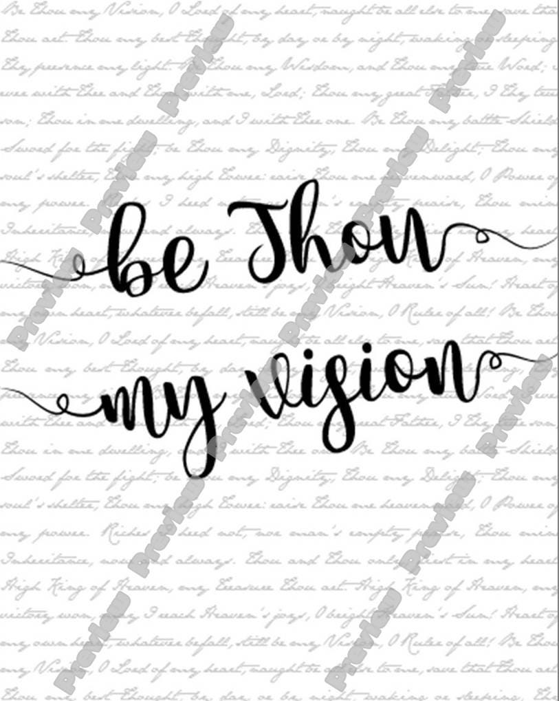 Be Thou My Vision Hymn Wall Art Full Text Overlay 8x10 PDF Etsy