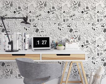 Doodle Wallpaper Etsy