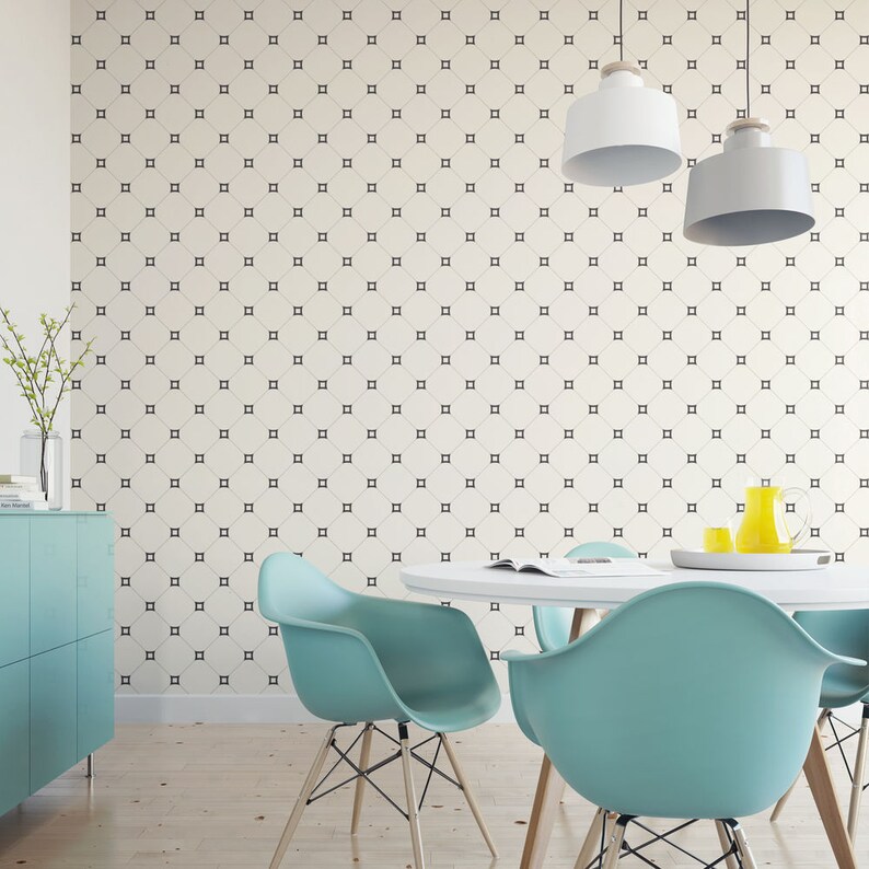 Geometric Squares Removable Wallpaper G14227 Etsy
