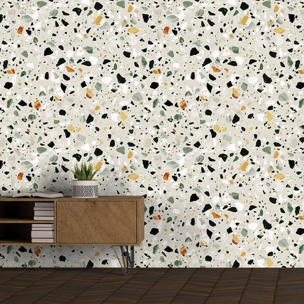 Terrazzo Venetian removable wallpaper / geometric wallpaper / abstract self adhesive wallpaper / retro wallpaper / modern wallpaper