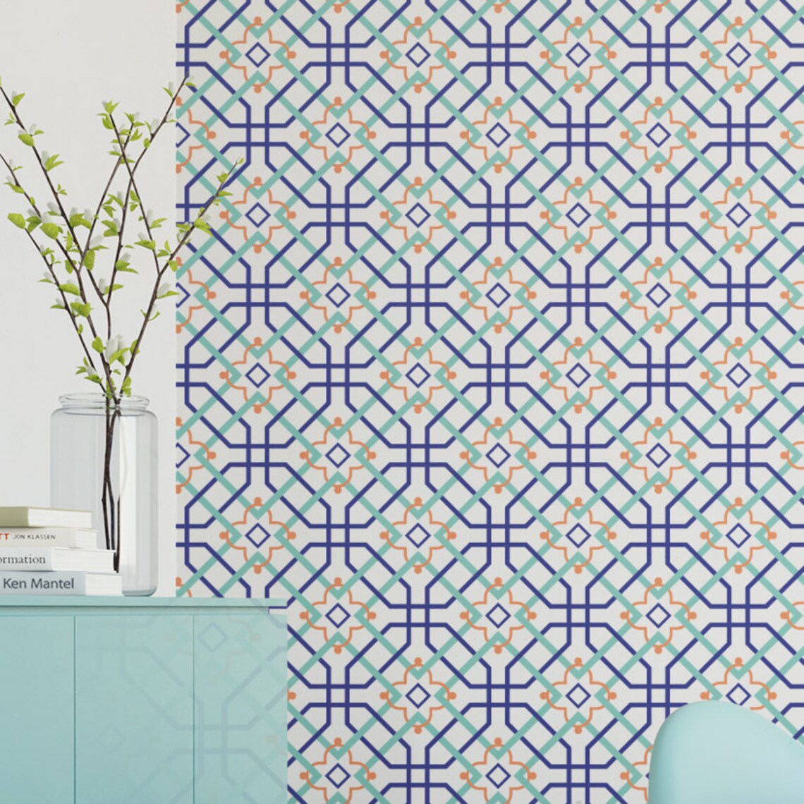Fresh Moroccan Tile Removable Wallpaper G20127 Etsy