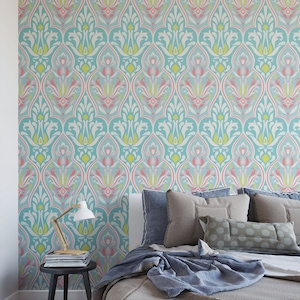 Blue Damask Removable Wallpaper G206-27