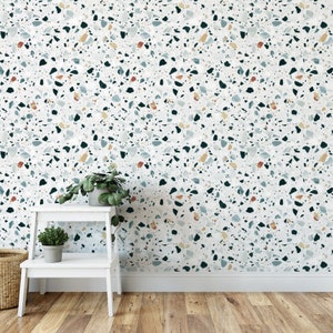 Terrazzo removable wallpaper / geometric wallpaper / abstract self adhesive wallpaper / retro wallpaper / modern temporary wallpaper G220-27