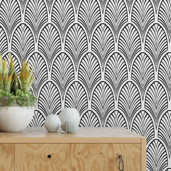 Art Deco Arch Removable Wallpaper Cute Self Adhesive Image 0
