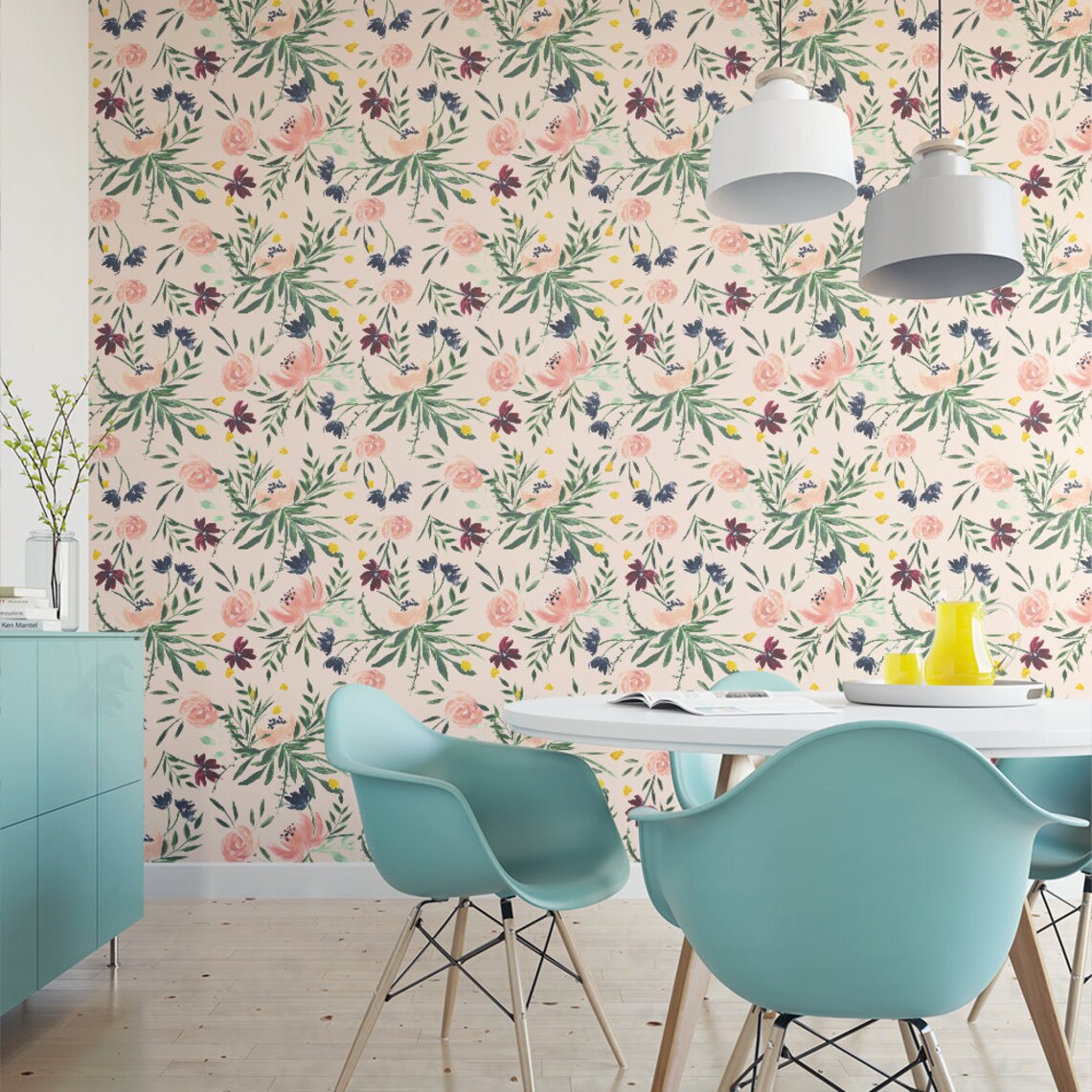 Fields of Gypset Blush Removable Wallpaper W305-27 | Etsy