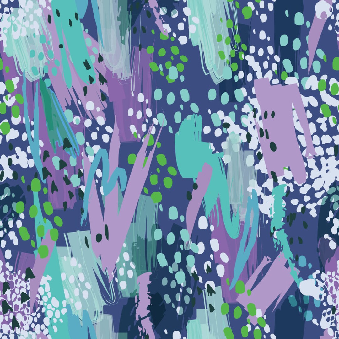 Abstract Shapes Wall Mural Colorful Splatter Bold Removable Etsy