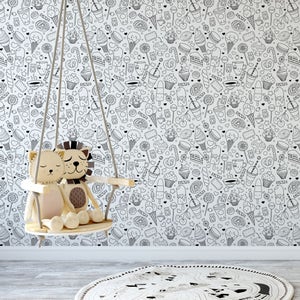 Fondo de pantalla de helado, fondo de pantalla de alimentos, fondo de pantalla de garabatos, fondo de pantalla de dulces, fondo de pantalla extraíble apto para inquilinos, fondo de pantalla de postres, D128-27