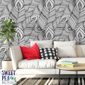 Boho Feather Removable Wallpaper T126-27