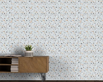 Terrazzo Quartz removable wallpaper / geometric wallpaper / abstract self adhesive wallpaper / retro wallpaper / modern temporary wallpaper